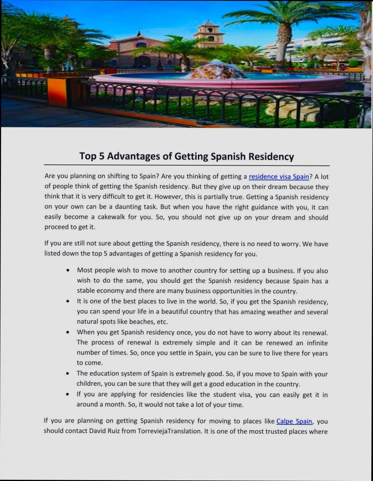 What’s the process for getting Spanish residency? - 11